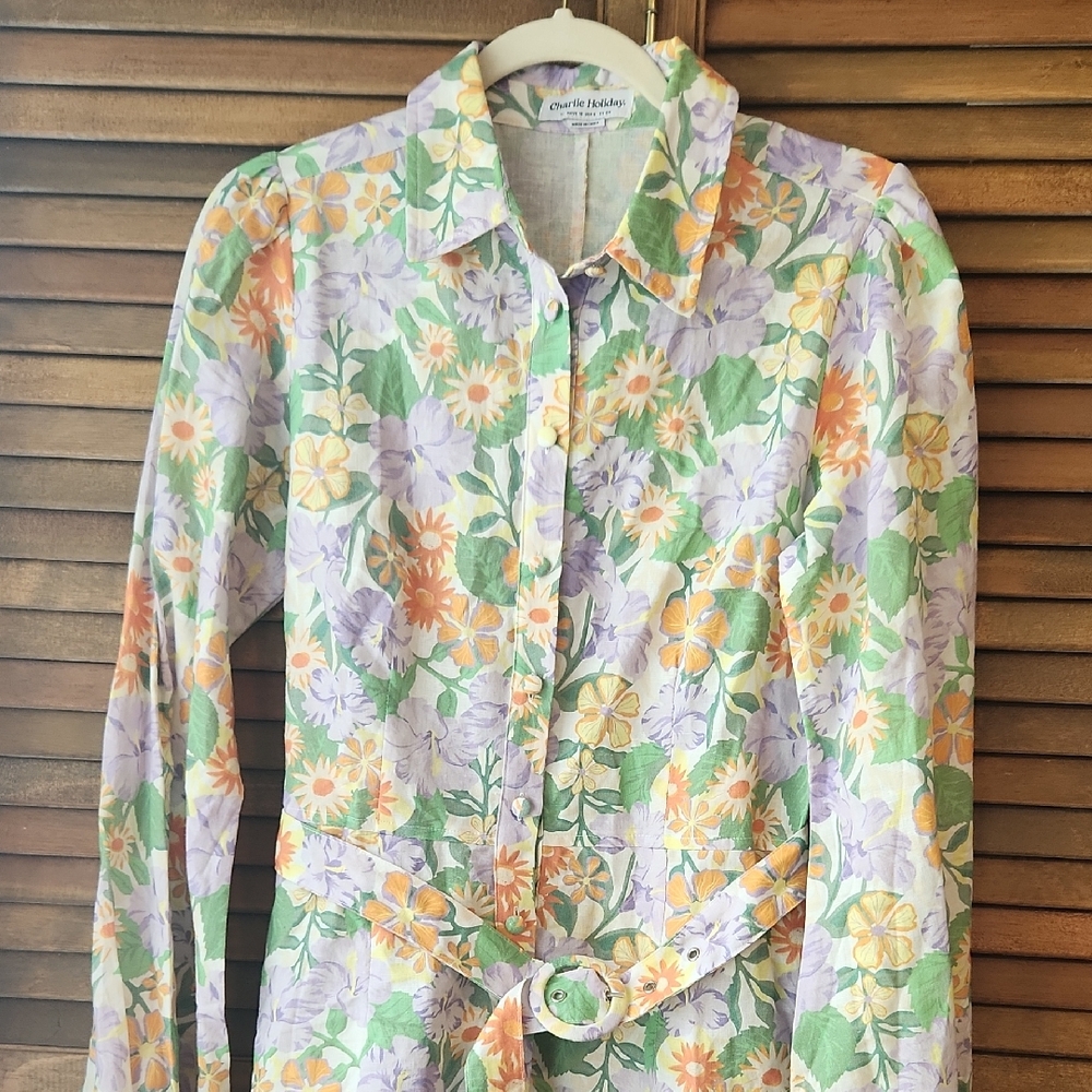 Charlie Holiday Anthropologie Romper Giselle Playsuit Floral Retro Boho